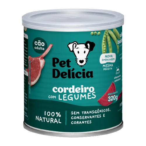 Cordeiro com legumes- Pet Delícia