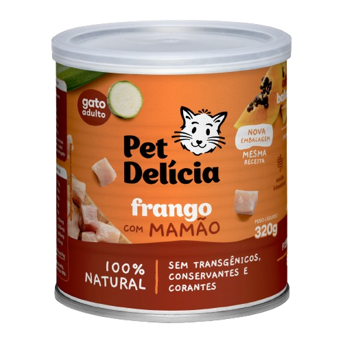 Frango com mamão -Pet Delícia