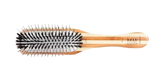 Escova Retangular de Pinos e Cerdas De Javali listrada -BASS